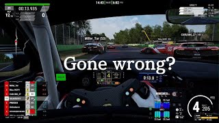 Assetto Corsa Competizione online crazy cut up start evades crash n still CRASHS [upl. by Ing514]