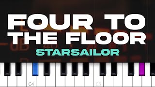 Starsailor  Four To The Floor Thin White Duke Mix piano tutorial [upl. by Ydospahr]