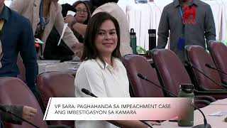 Impeachment vs VP Sara Duterte   24 Oras [upl. by Madlen]