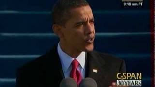 CSPAN President Barack Obama 2009 Inauguration and Address [upl. by Eelana]