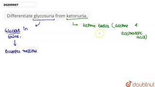 Differentiate glycosuria from ketonuria [upl. by Ecahc]