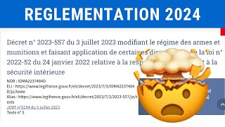 Nouvelle réglementation 🤔 septembre 2023 aquisition arme a feu et nouvelles catégories [upl. by Edmond]