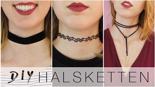 DIY 90s Tumblr Choker Halsketten  Tattoo Kette Selber Machen amp mehr [upl. by Glasgo]