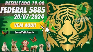 🔴 LOTERIA FEDERAL DO BRASIL extração 5885  JOGO DO BICHO  Live 20072024  Resultados ao vivo [upl. by Bolme]