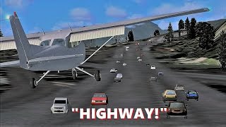 FSX Multiplayer Trolling Student Pilot Lands on a Highway Russian Jackass Pt 2 [upl. by Vescuso]