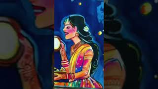 Happy karwachauth ✨💐art trending shorts painting acrylicpainting [upl. by Alfy739]