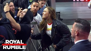 Ronda Rousey returns to ringside after Royal Rumble 2018 goes off the air Exclusive Jan 28 2018 [upl. by Lowell]