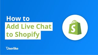 How to Add Live Chat to Shopify for Free – Userlike amp Shopify [upl. by Desdamona390]