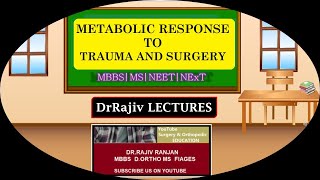 Metabolic Response to Trauma and SurgeryMBBS NExT PG FMGE Nursing [upl. by Esiom]