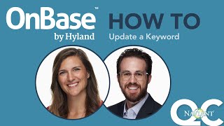 How to Update a Keyword in OnBase [upl. by Eilesor]