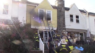 Working House Fire Sharon Hill with Responsce video [upl. by Nolitta]