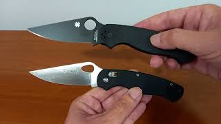 SPYDERCO PARAMILITARY 2 vs GANZO G729 [upl. by Leacim759]