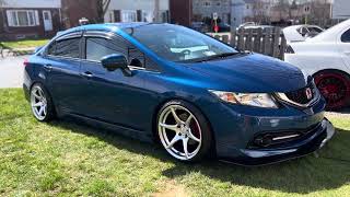 18x95 2254018 wheels installed 9TH GEN HONDA CIVIC SI PERFECT TIRE FITMENT [upl. by Itsirk]