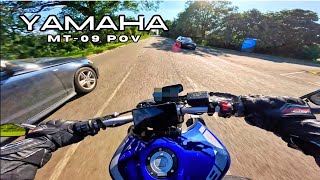 Yamaha MT09 POV  Fast Ride  Pure Sound Akrapovic exhaust yamaha mt09 [upl. by Kan]