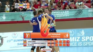 2017 07 20 VOLLEYBALL MEN HIGHLIGHTS RUSSIA UKRANIE DEAFLYMPICS2017 [upl. by Laverne]