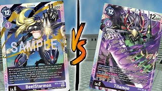 Digimon Tcg  Beelstarmon Security Control Vs Purple Titamon  BT6 Double Diamond [upl. by Atil]