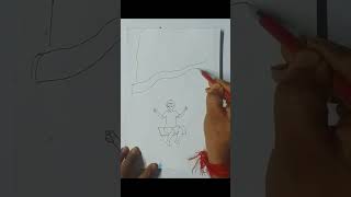 Village man with scenery drawing Uttam art centremy YouTube channelplease subscribe [upl. by Mages943]