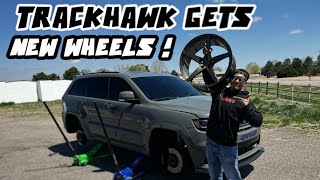 MY JEEP TRACKHAWK GETS 22 VELGEN WHEELS SUNDAY FUNDAY VLOG [upl. by Judas]