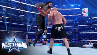 Roman Reigns lays waste to Brock Lesnar WrestleMania 38 WWE Network Exclusive [upl. by Annaliese]