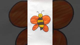 How to Draw Beautiful Butterfly 🦋 colouring drawing shorts [upl. by Docia983]