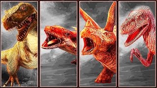 Dino Fight TRex Vs Ankylosaurus Vs Triceratops Vs Velociraptor  Eftsei Gaming [upl. by Hilaire450]