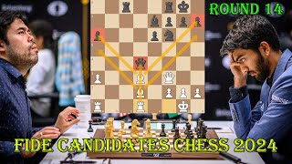 EXPERIENCE Hikaru Nakamura vs Gukesh  FIDE Candidates Chess 2024  R14 [upl. by Myke]