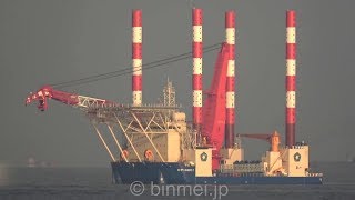 CP8001  五洋建設 SEP型多目的起重機船 PentaOcean Construction multipurpose SelfElevating Platform [upl. by Erland]