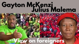 Gayton McKenziPA party and Julius MalemaEFF party view on foreigners [upl. by Giaimo]