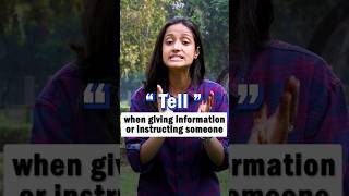 Say  Ask  Tell  Talk  Whats the difference english learnenglish viralvideo englishgrammar [upl. by Enilemme]