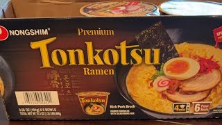 Live Nongshim Tonkotus Ramen Instant Noodle for lunchtime😊 [upl. by Nnad]