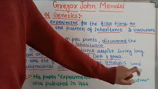 Lecture 1  Gregor John Mendel  Mendels laws of inheritance  class 12 biology [upl. by Edy]