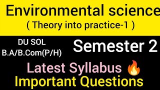 Environmental Science Semester 12 Syllabus  Important questions  BABComph  Ashima Classes [upl. by Conners]