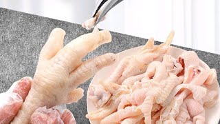 How to DeBone Chicken Feetit so simple as it looks but it is Not [upl. by Sad]