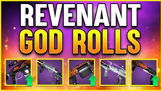 NEW META The MUST HAVE Revenant God Roll Weapons Destiny 2 [upl. by Hajidahk]