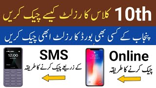 Methods to check Matric Result  How to check 10th Result online  How to check 10th Result by SMS [upl. by Philbrook]