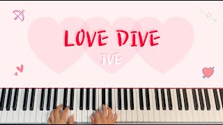 LOVE DIVE IVE  가사 피아노 계이름 [upl. by Enoek]