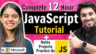 JavaScript Tutorial 2024 for Beginners to Pro with Notes Projects amp Practice Questions [upl. by Cullin]