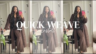 How To Quickweave Install  ORGANIQUE Shake N Go  Body Wave hair [upl. by Olegnad]