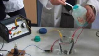 electrolysis of copper chloride solutionwmv [upl. by Hershel368]