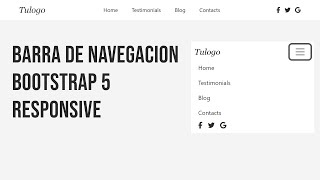 como HACER una BARRA de NAVEGACION con BOOTSTRAP 5 😱 [upl. by Burris]