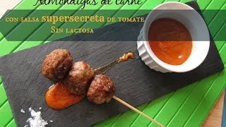 Albondigas con salsa de tomate casera sin lactosa [upl. by Merwyn]