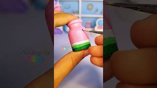 paintingonbottlewatercolourpainting paintingminibottleart 🍉 [upl. by Anihc206]