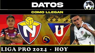 El Nacional vs LDU Quito Datos e Estadísticas  Como Vienen [upl. by Amej653]