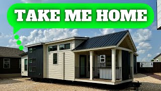 NEVER seen a tiny housepark model with this MANY OPTIONS Prefab House Tour [upl. by Bertle]