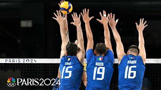 Italy locks down Brazil in titanic mens volleyball matchup at the Paris Olympics  NBC Sports [upl. by Monia]