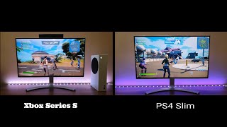 Fortnite Xbox Series S Vs PS4 Slim [upl. by Rollet780]