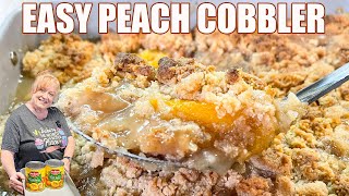 EASY PEACH COBBLER A Summertime Delicious Dessert [upl. by Notserp]