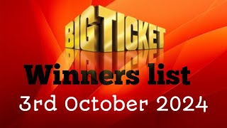 Big ticket abudhabi winners list 3rd October 2024 bigticket bigticketwinnerslist [upl. by Renie]