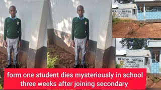 RIOKINDO BOYS ON THE SPORT AFTER A FORM ONE STUDENT DIES MYSTERIOUS [upl. by Merton]