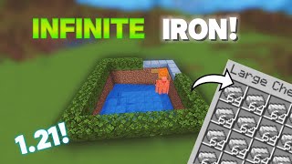 Minecraft bedrock best Infinite Iron farm  121 [upl. by Anyal]